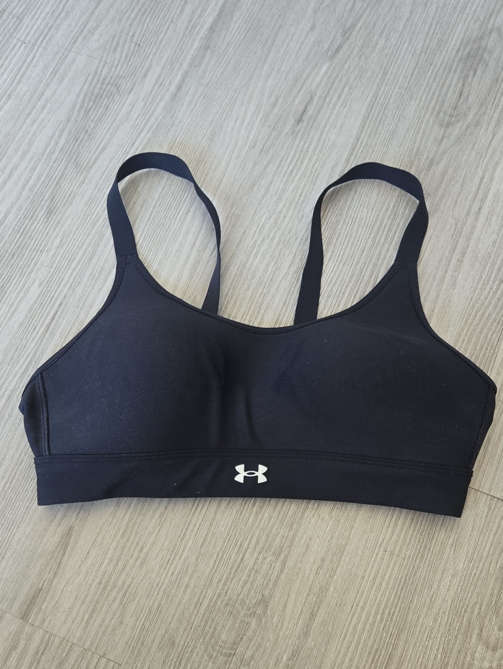 Under Armour Black Women's Low-Impact Sports Bra with Logo Band
